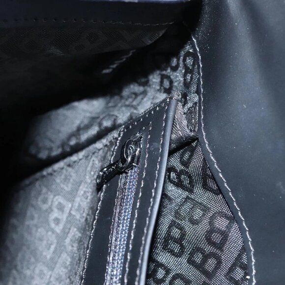 BALLY Hand Bag Leather Black Auth BA1344 - Picture 11 of 16
